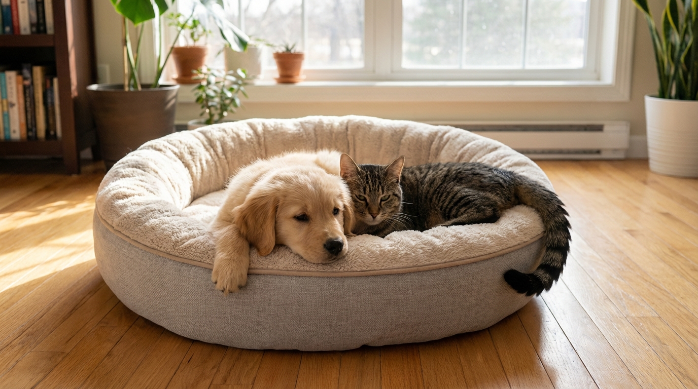 découvrez ce lit pour chats et chiots à seulement 13 € sur amazon qui séduit par son confort et son prix, mais attention à ne pas faire d'erreur de taille pour le bien-être de votre animal.