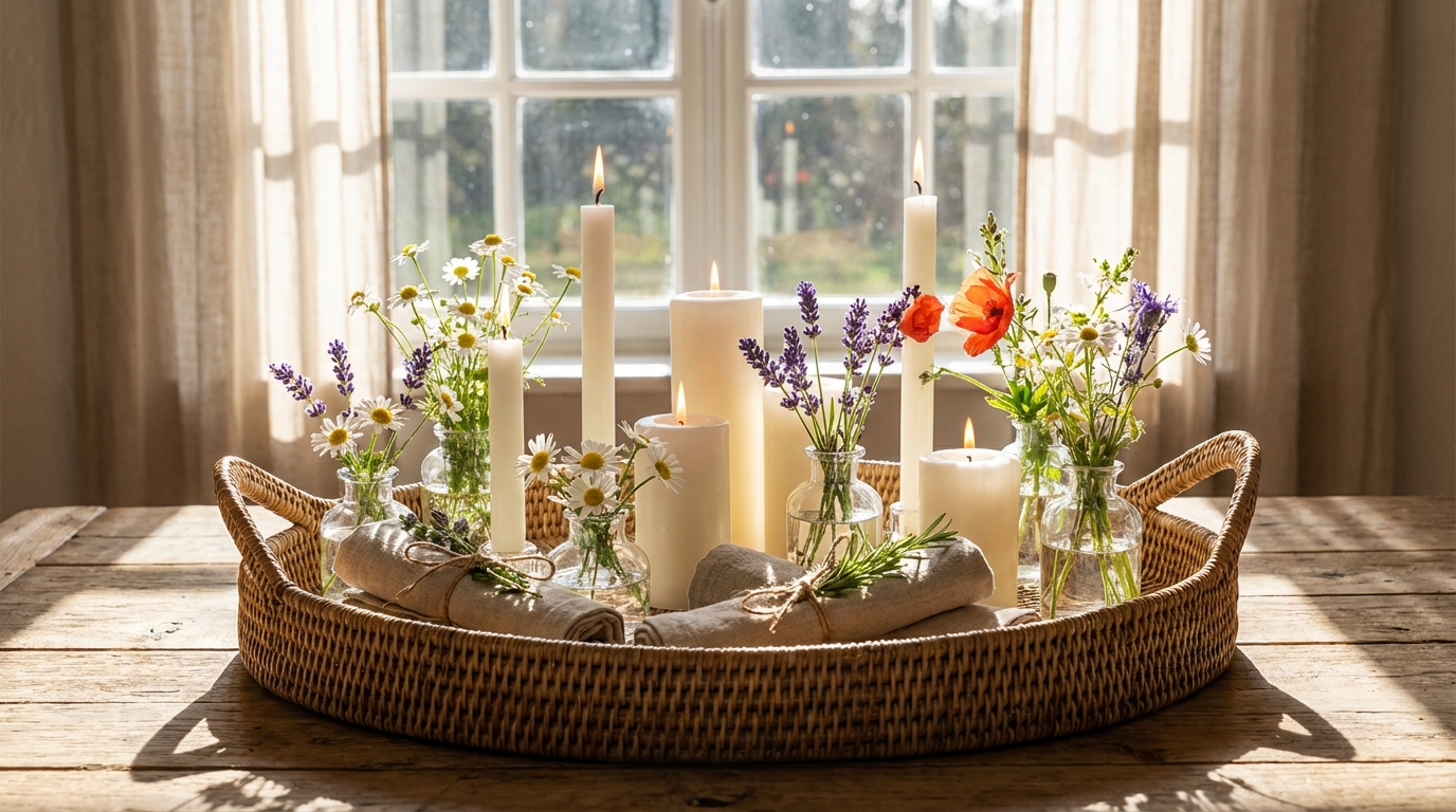 découvrez cette merveille tressée à seulement 3,99 € chez action, une décoration charmante qui illumine parfaitement votre table de printemps.