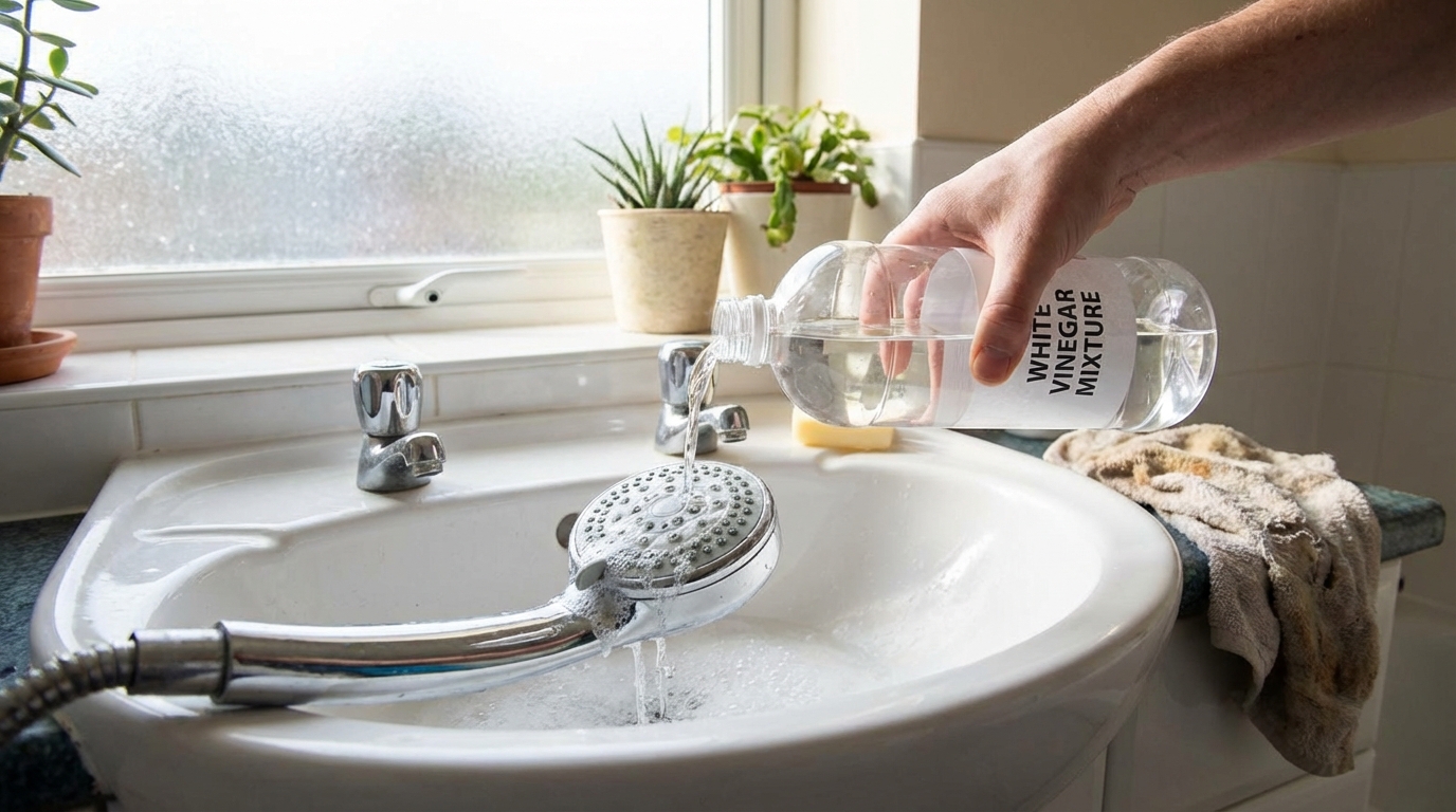découvrez ma méthode miracle pour éliminer le calcaire en une heure directement dans le pommeau de douche, simple et efficace pour retrouver un jet d'eau optimal.