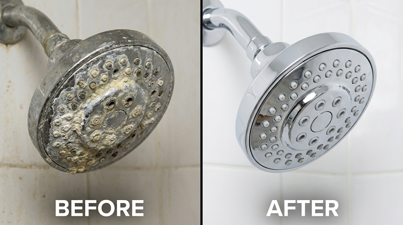 découvrez ma méthode miracle pour éliminer le calcaire de votre pommeau de douche en seulement une heure, facilement et efficacement.
