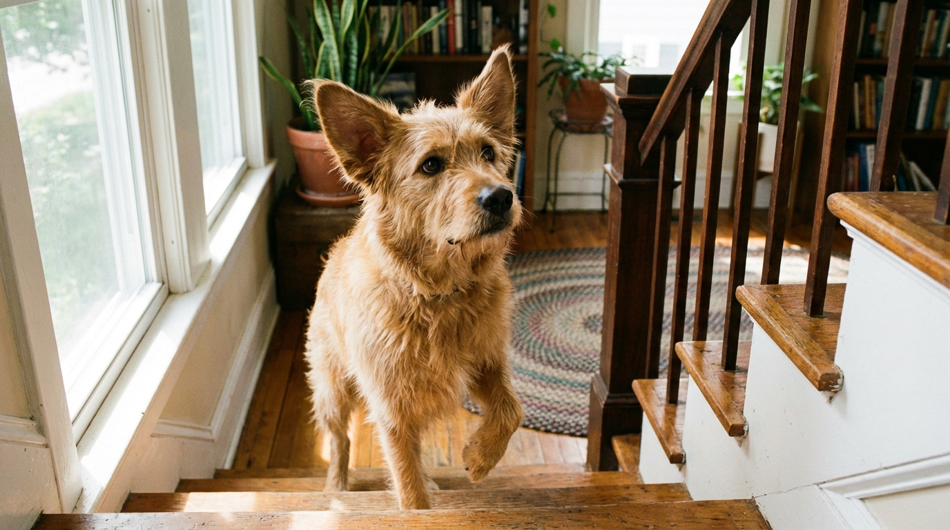 découvrez pourquoi un jeune chien peut hésiter soudainement devant les escaliers, les raisons possibles de cette hésitation et comment l'aider à surmonter cette peur.