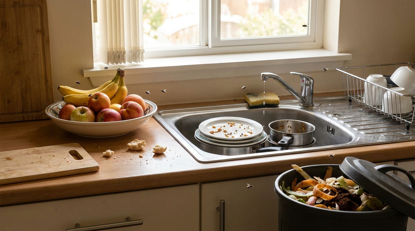 découvrez comment éviter ces petites erreurs courantes qui attirent les mouches dans votre cuisine et transformez-la en un espace propre et agréable.