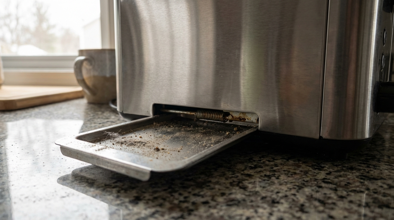 découvrez la pièce secrète cachée sous votre grille-pain, souvent oubliée, qui pourrait expliquer pourquoi vos tartines ne sont jamais parfaitement grillées.
