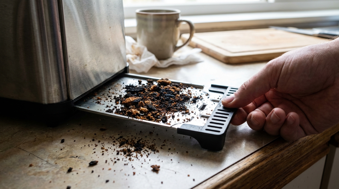 découvrez la pièce secrète cachée sous votre grille-pain, longtemps oubliée, qui pourrait expliquer pourquoi vos tartines ne sont jamais parfaitement grillées. apprenez comment la retrouver et optimiser vos petits-déjeuners.