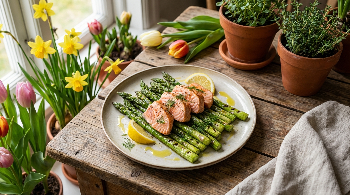découvrez une recette printanière d'asperges au saumon qui transformera votre façon de cuisiner avec fraîcheur et saveurs délicates.