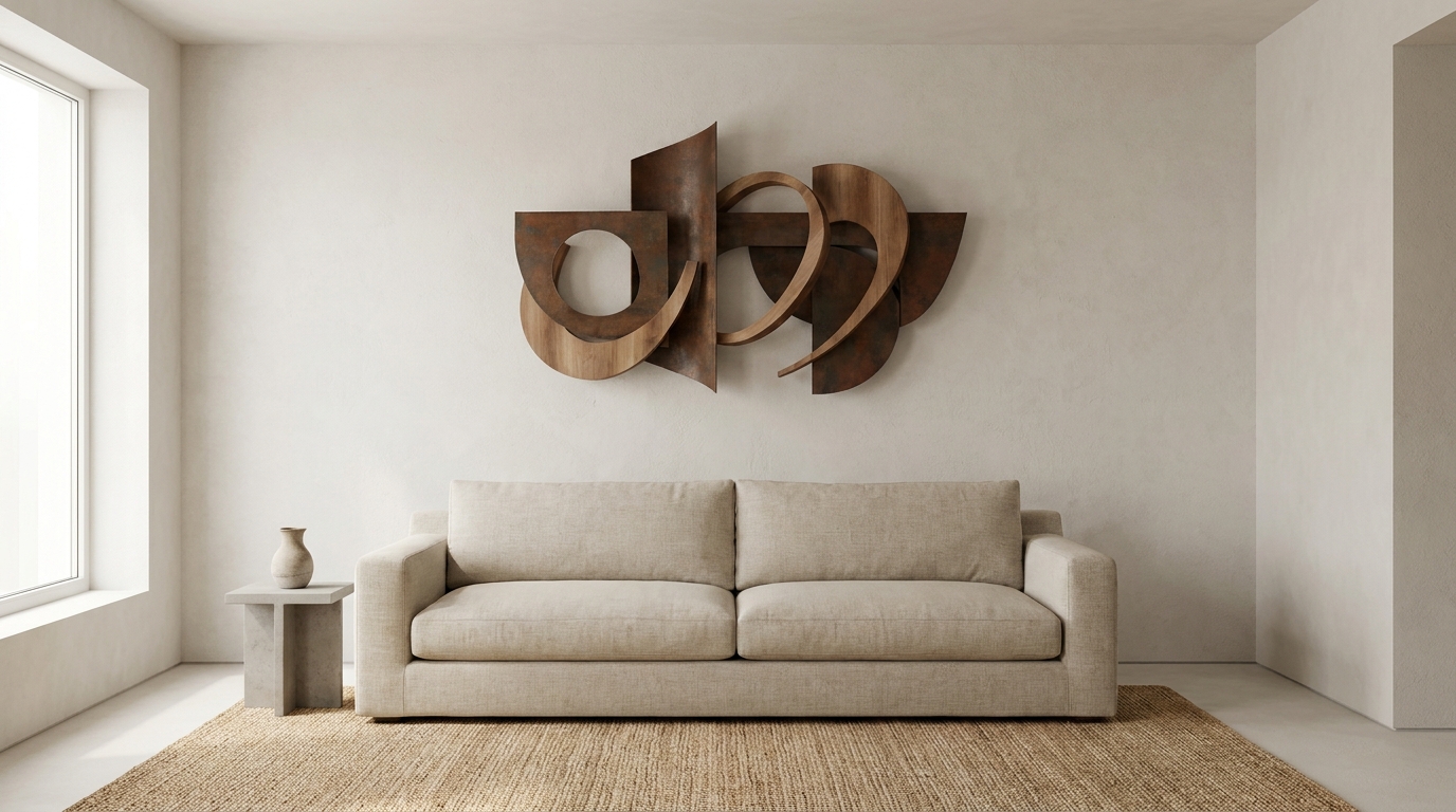 découvrez comment une simple décoration au-dessus du canapé a transformé mon intérieur en vidant complètement les murs alentours pour un style épuré et moderne.