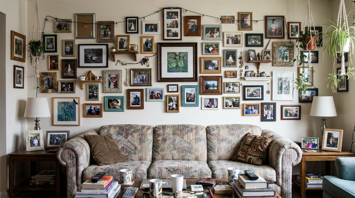 découvrez comment une simple décoration au-dessus du canapé peut transformer votre salon en un espace épuré et harmonieux.