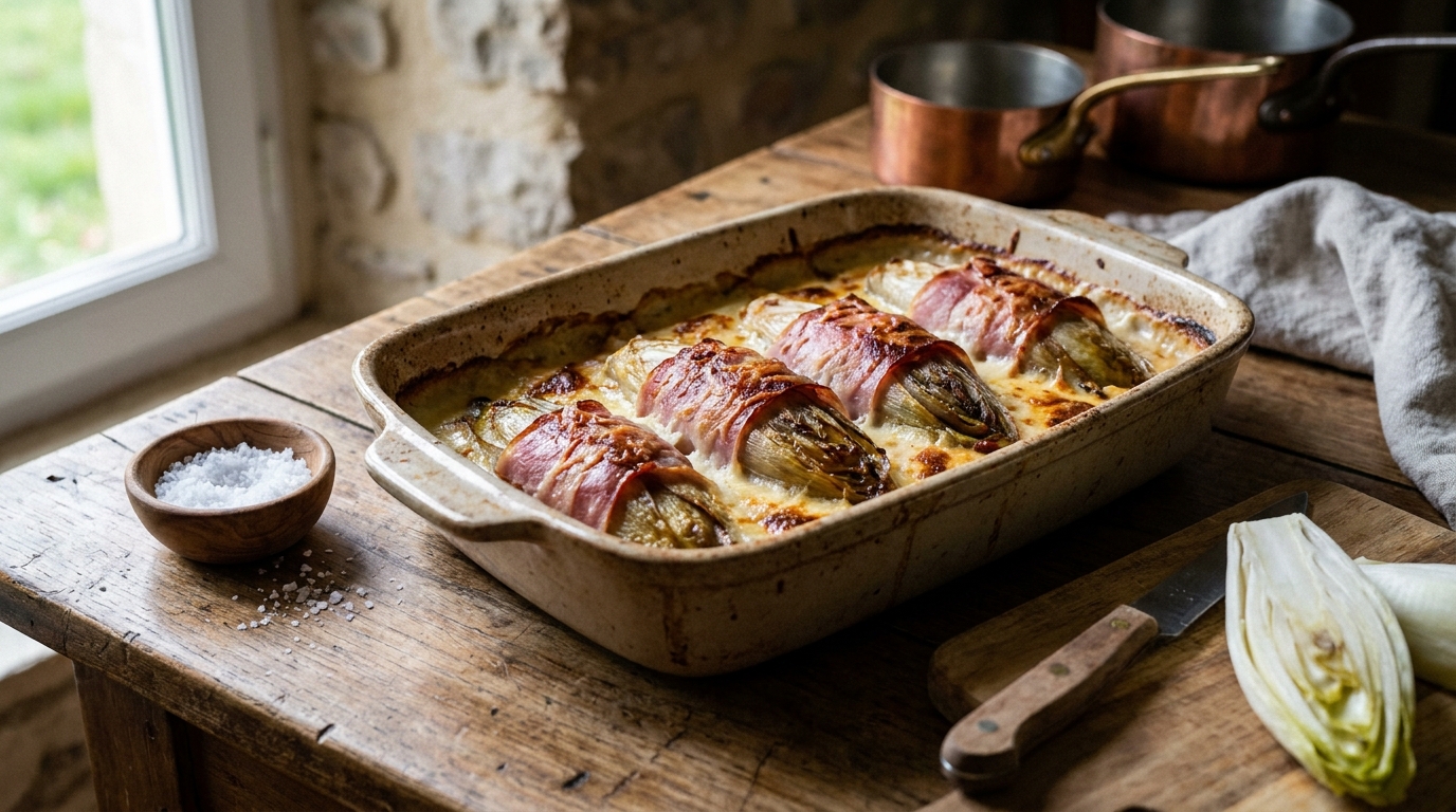 découvrez l'astuce incontournable pour enlever l'amertume des endives au jambon avant la cuisson au four et réussir ce plat traditionnel à la perfection.