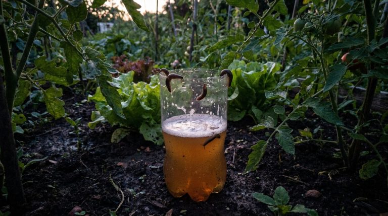 découvrez l'astuce étonnante : il enterre une vieille bouteille dans son potager le soir, et au réveil, les limaces ont toutes disparu. apprenez comment protéger naturellement votre jardin !