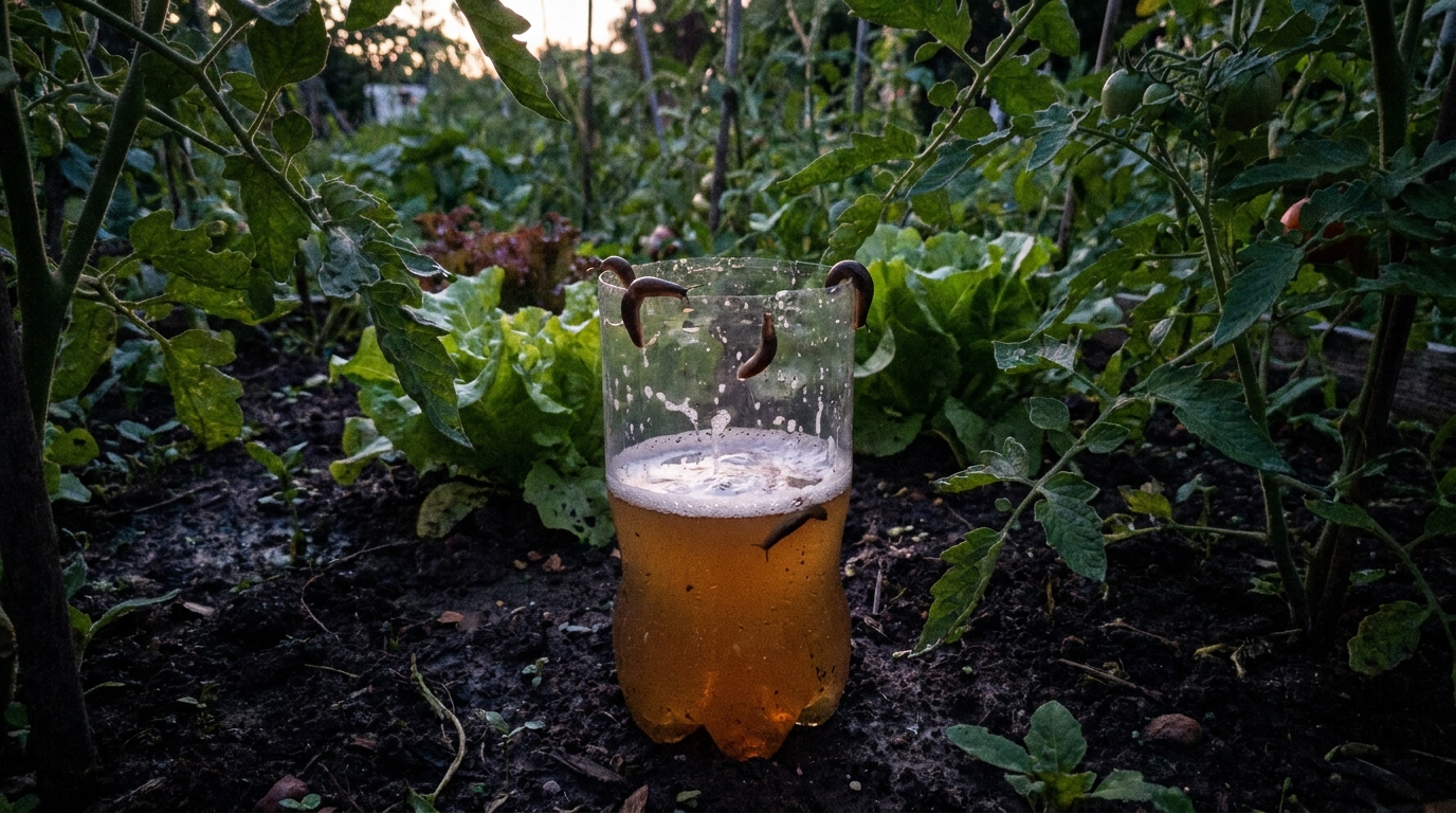 découvrez l'astuce étonnante : il enterre une vieille bouteille dans son potager le soir, et au réveil, les limaces ont toutes disparu. apprenez comment protéger naturellement votre jardin !