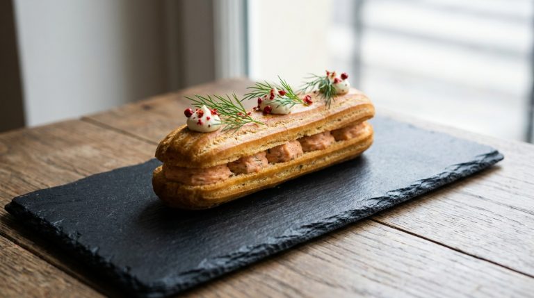 découvrez ma revisite savoureuse d'un grand classique sucré transformé en une délicieuse version salée au saumon fumé, un succès qui séduit mes invités depuis trois mois !