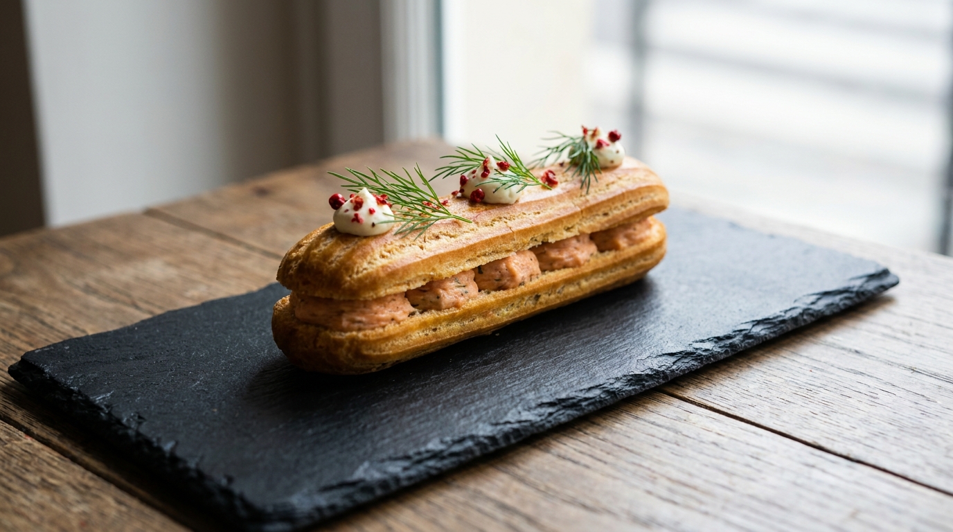 découvrez ma revisite savoureuse d'un grand classique sucré transformé en une délicieuse version salée au saumon fumé, un succès qui séduit mes invités depuis trois mois !