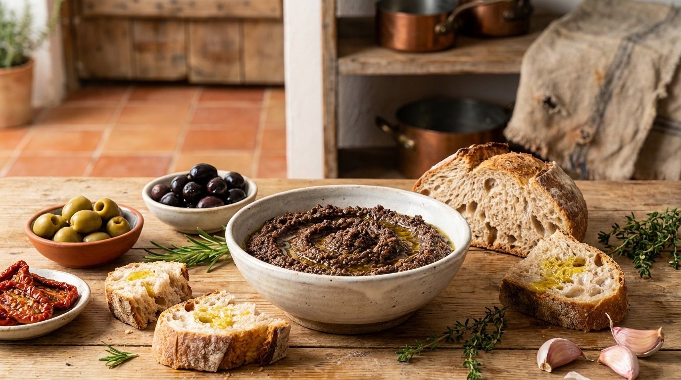 découvrez la recette authentique de la tartinade aux olives de mon grand-père méditerranéen, l'incontournable succès de tous mes apéros entre amis et en famille.