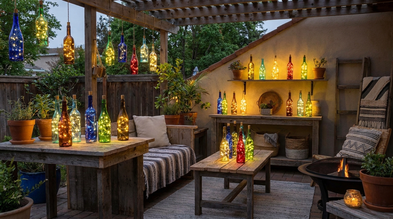 découvrez comment lidl transforme vos bouteilles en verre recyclées en élégantes lampes d'extérieur abordables, alliant écologie et design à petit prix.