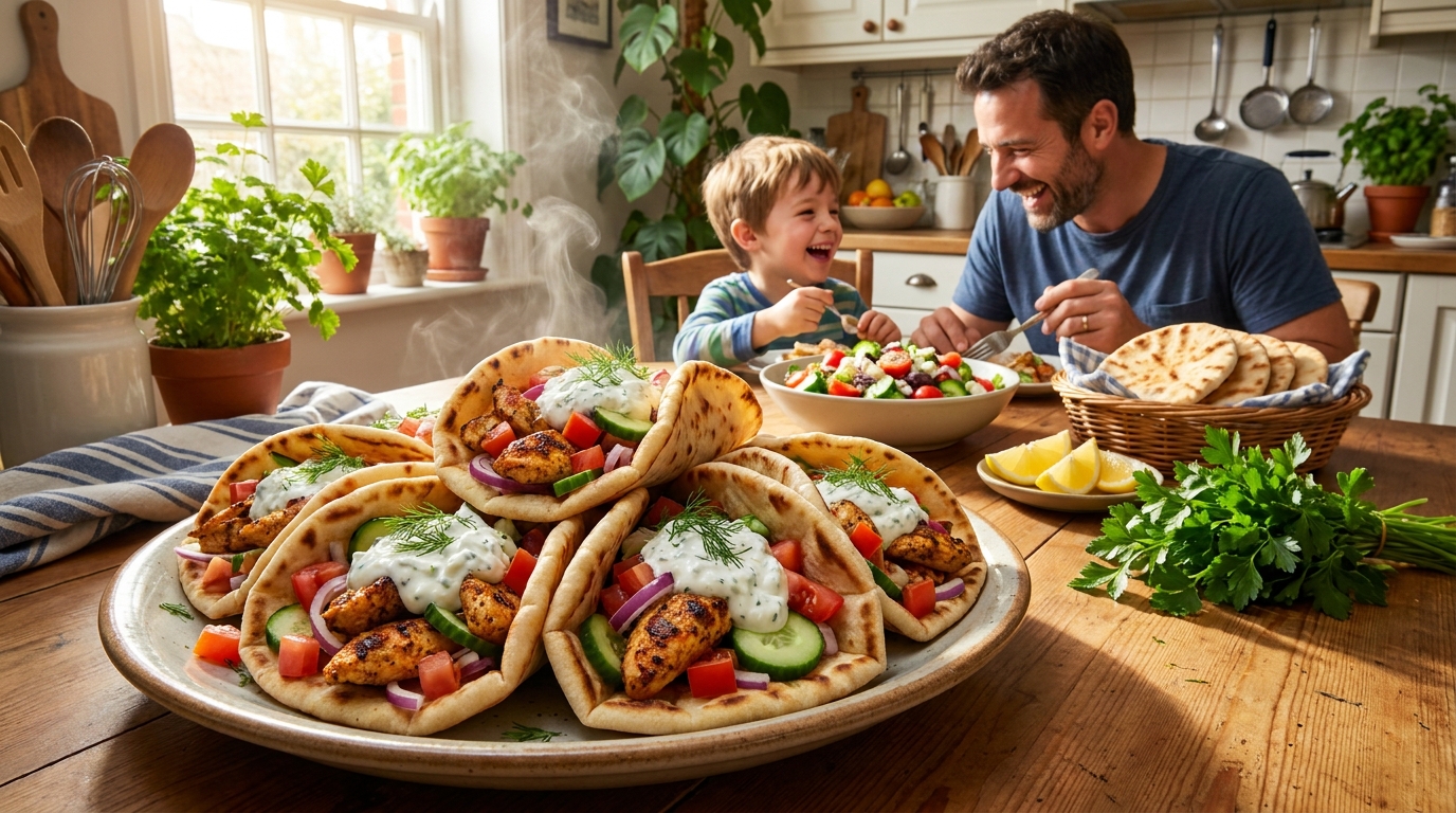 découvrez la recette du gyros maison au poulet qui a conquis toute la famille et détrôné le kebab du coin. une préparation simple et savoureuse pour des repas en famille réussis !