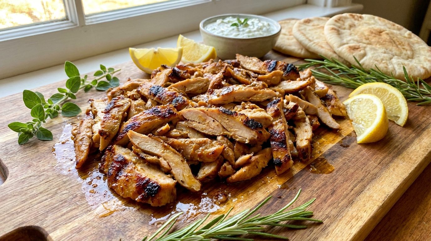 découvrez la recette du gyros maison au poulet qui a conquis toute la famille, surpassant même le kebab du coin. une préparation simple et savoureuse pour des repas en famille réussis !