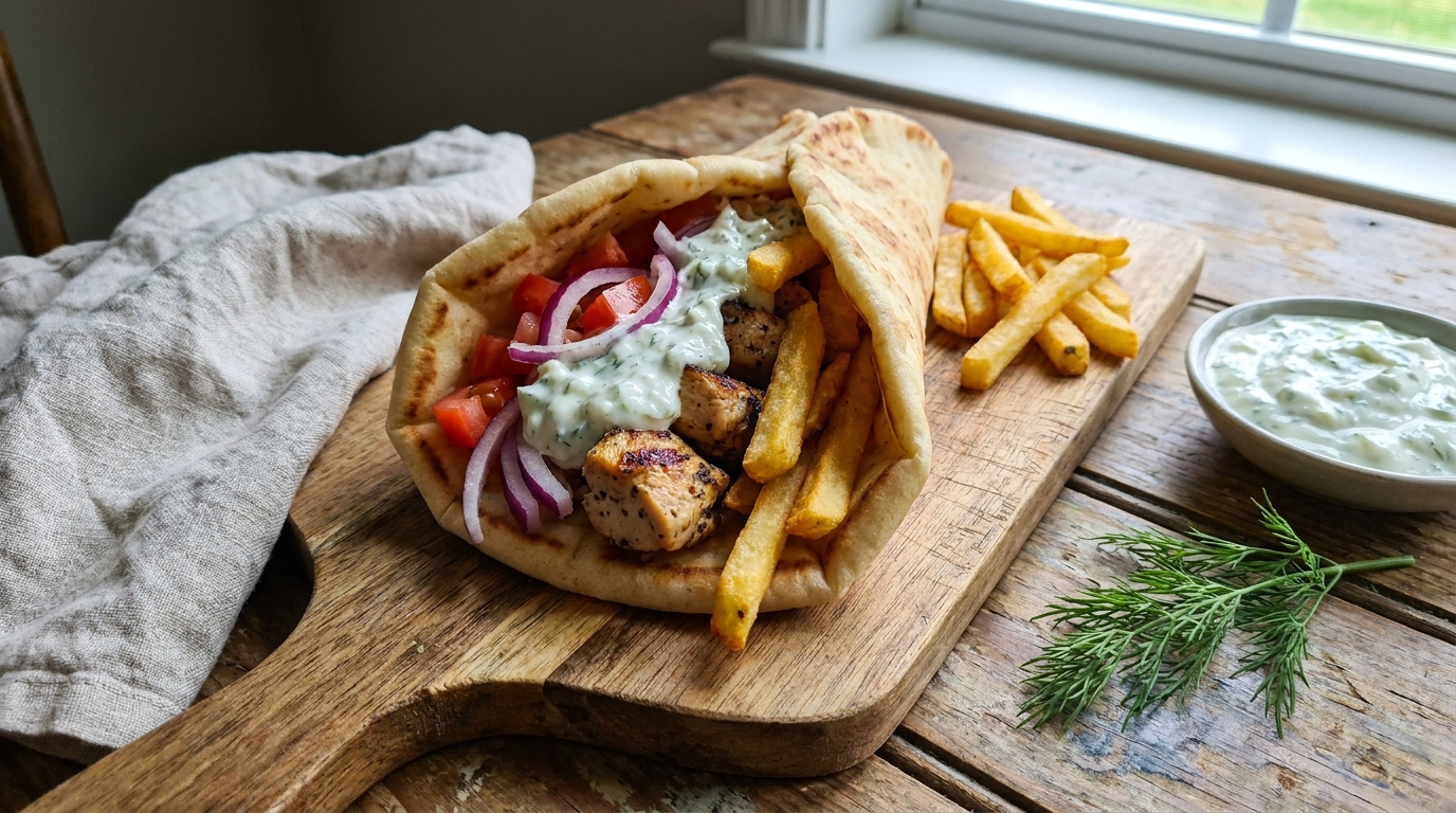 découvrez la recette du gyros maison au poulet qui a conquis les papilles de toute la famille et surpassé le kebab du coin. un plat savoureux et facile à préparer pour des repas en famille réussis !