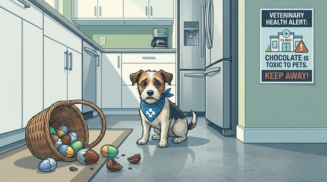 découvrez pourquoi un simple carré de chocolat de pâques, même en seulement 50 grammes, peut représenter un véritable danger pour le cœur de votre chien et comment protéger votre animal.