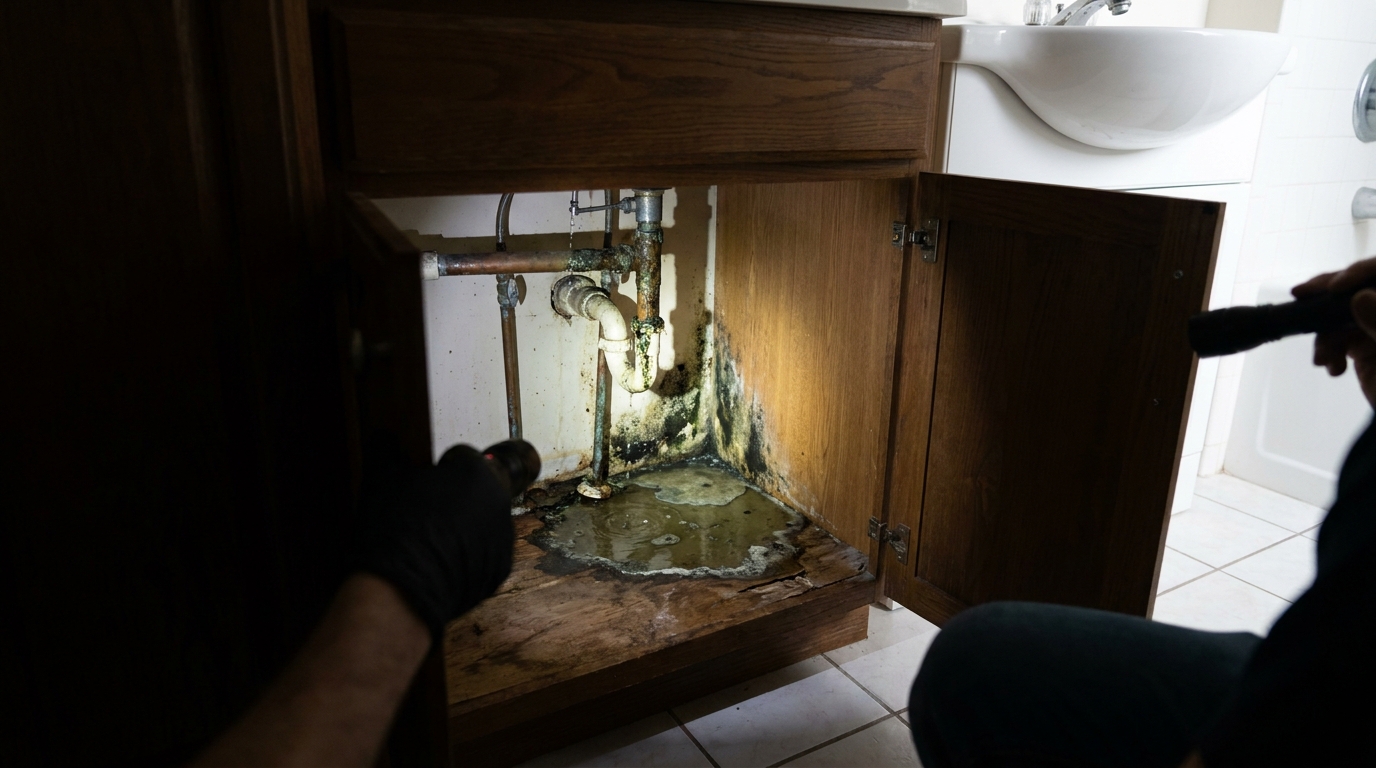 découvrez comment j'ai enfin éliminé l'odeur d'égout persistante dans ma salle de bain en explorant sous le lavabo et en trouvant la véritable source du problème.
