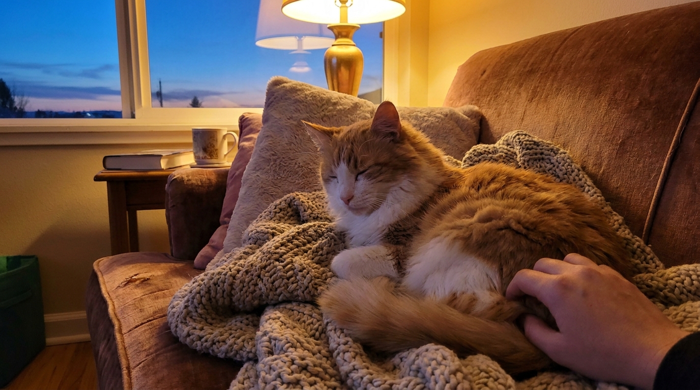 découvrez la tendresse cachée dans les gestes quotidiens de votre chat, ce moment subtil d'adieu dissimulé dans la routine du soir.