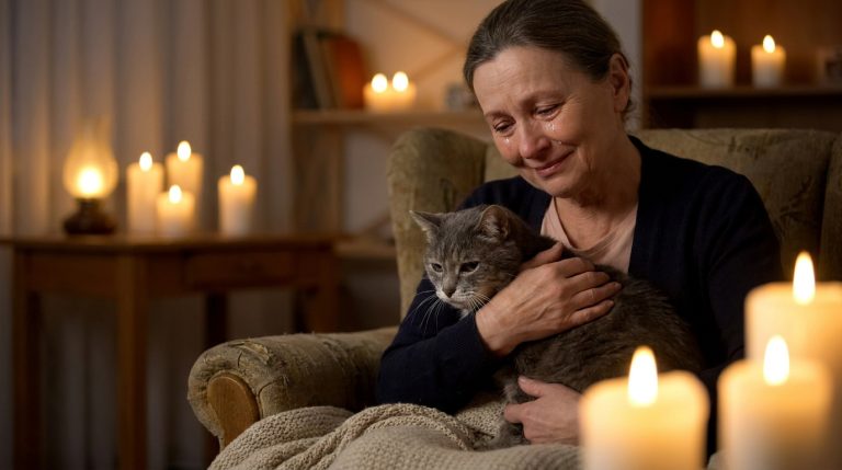 découvrez l'instant délicat où votre chat vous dit au revoir, caché dans la douceur des routines du soir.