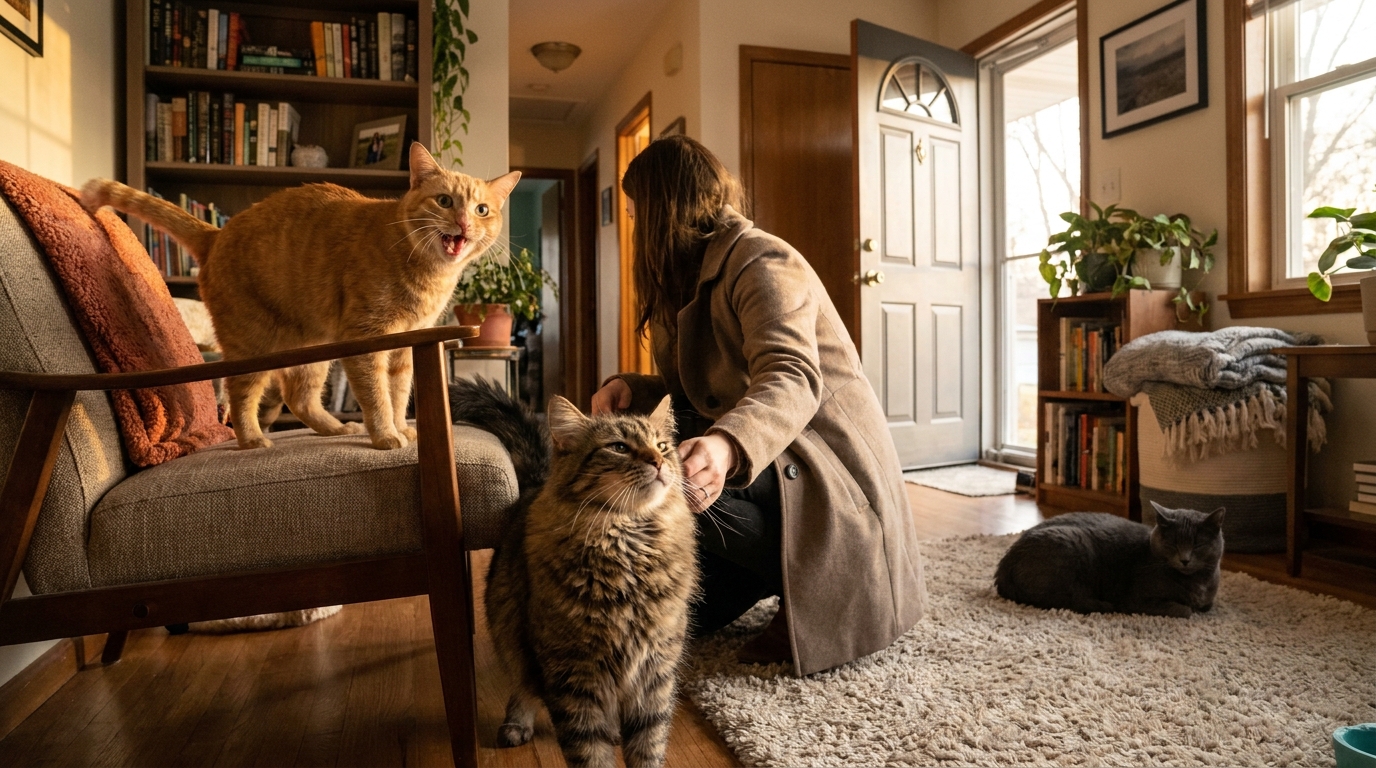 découvrez ce que le ton du miaulement de votre chat à votre retour révèle sur l'affection et la place spéciale qu'il vous accorde.