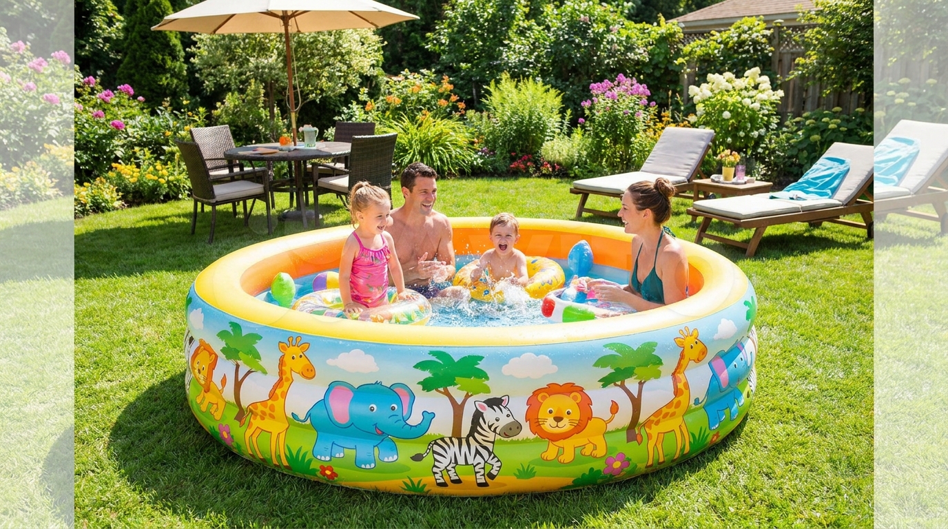 découvrez cette piscine pour enfants à seulement 3,49 € chez action, un produit très apprécié des parents pour profiter pleinement de l'été en famille.