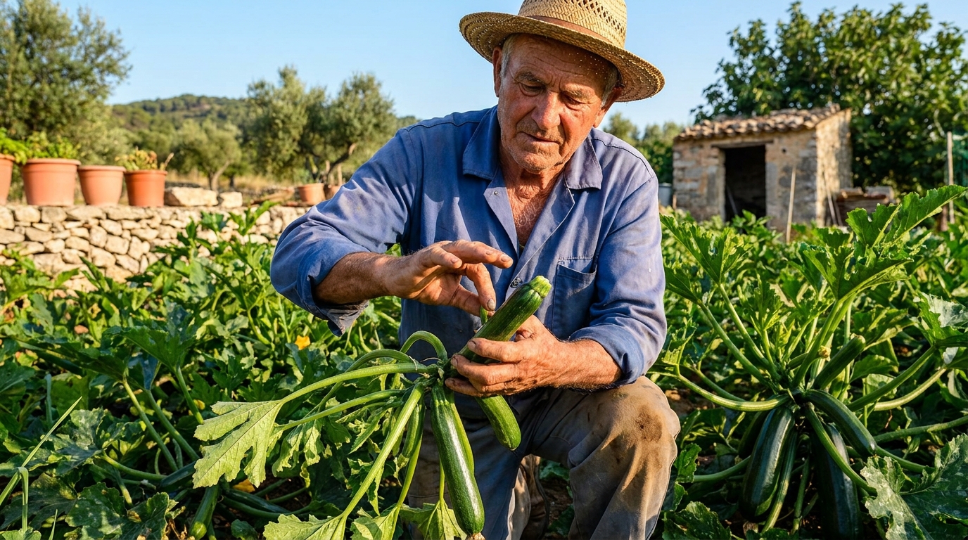 découvrez le geste secret transmis par un vieux jardinier sicilien pour optimiser la production de vos courgettes et obtenir plus de trois fruits par pied.