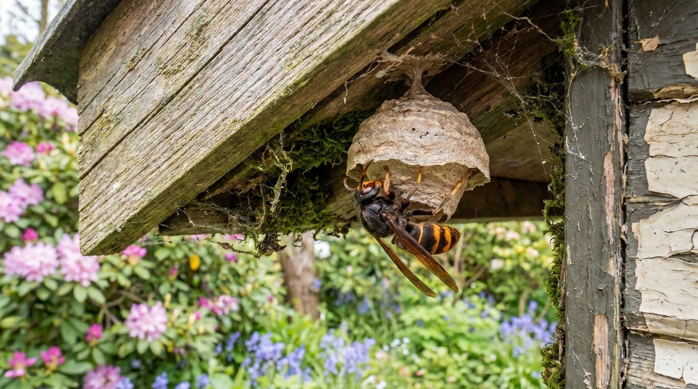 découvrez l'histoire fascinante d'une reine de frelons oubliée en mai qui donne naissance à un nid géant de 2 000 frelons de 80 cm dans votre arbre en octobre.