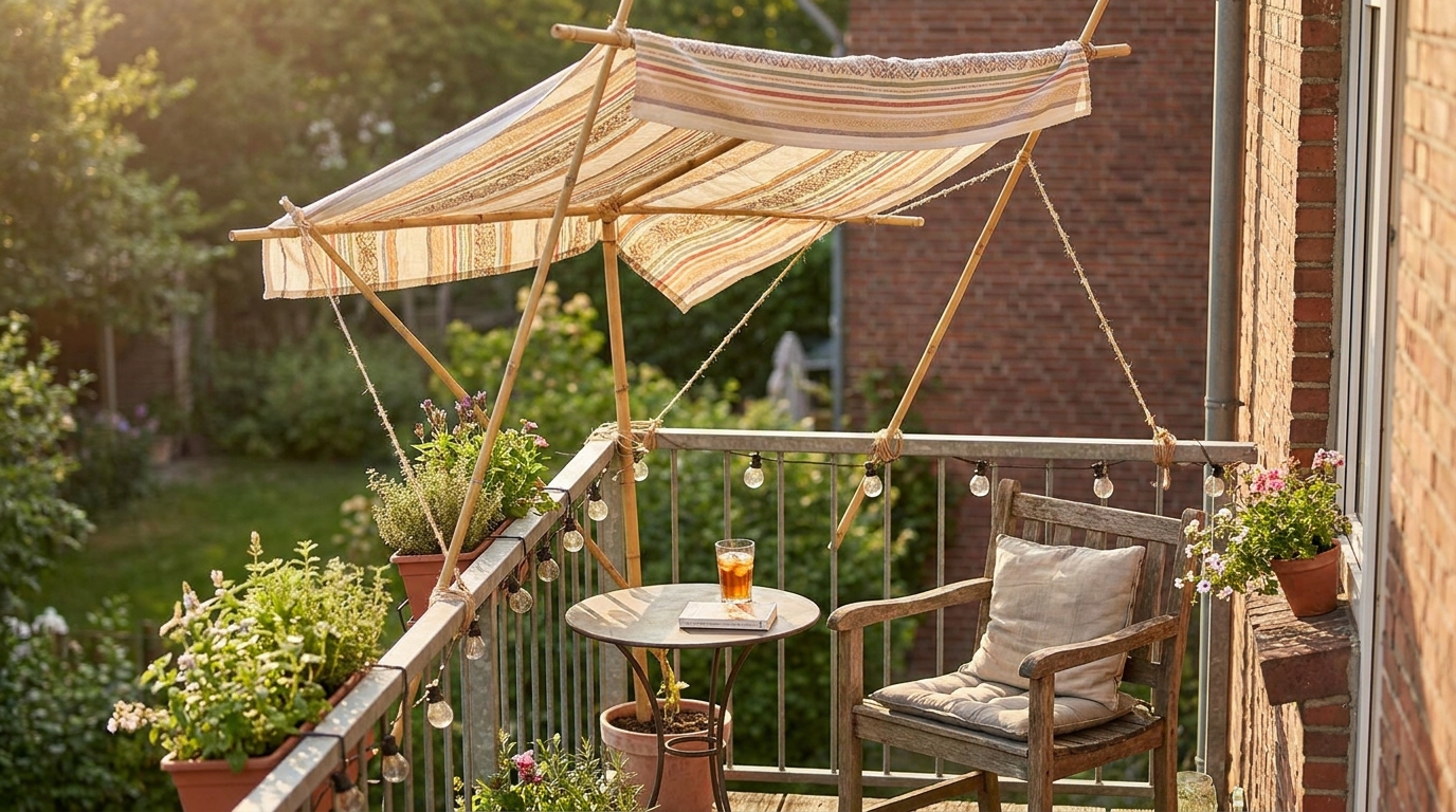 découvrez l'astuce ingénieuse de ma voisine pour une terrasse cosy avec un parasol à moins de 50 €. pratique et économique, cette idée va vous surprendre !