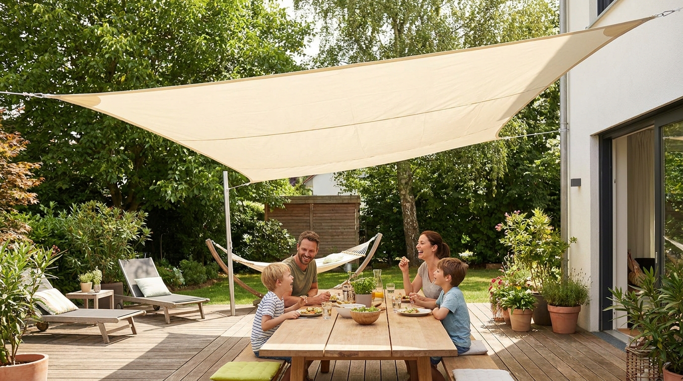 découvrez l'astuce ingénieuse de ma voisine pour une terrasse accueillante à moins de 50 €, bien plus pratique qu'un simple parasol. idéal pour profiter de l'été sans se ruiner !