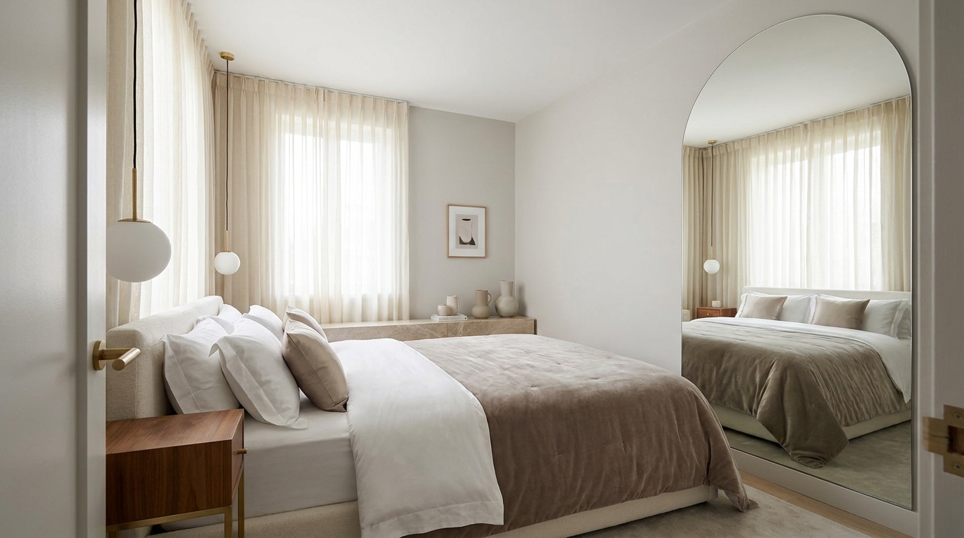 découvrez comment j'ai utilisé un secret des palaces pour agrandir visuellement ma petite chambre en seulement 10 minutes, la faisant paraître deux fois plus grande grâce à une astuce simple et efficace.