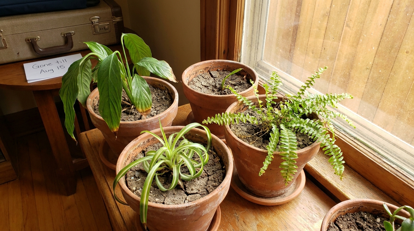 découvrez l'astuce ingénieuse de mon voisin retraité pour garder vos plantes en pleine forme jusqu'à 15 jours sans entretien pendant vos vacances.