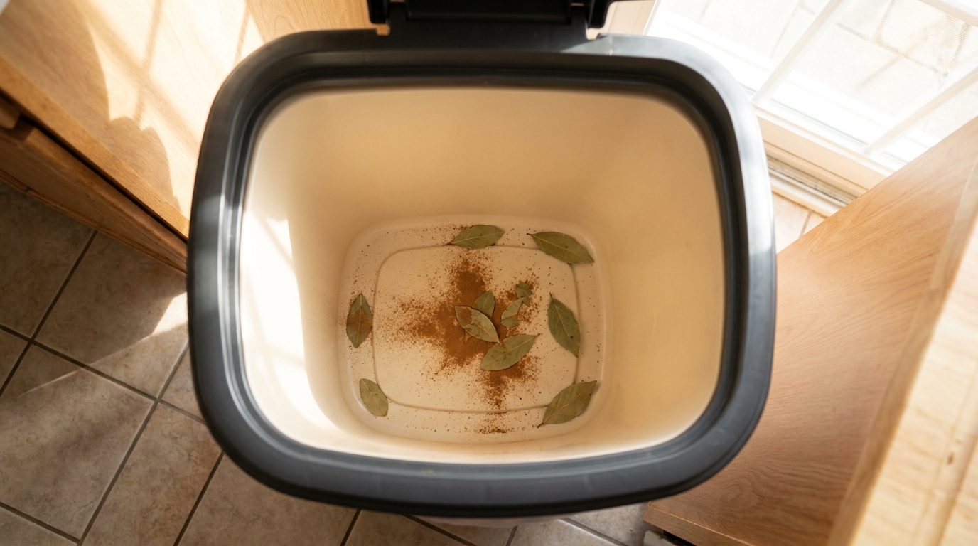découvrez le secret anti-mouches avec ces deux épices magiques à placer au fond de votre poubelle pour garder votre cuisine fraîche et sans insectes.