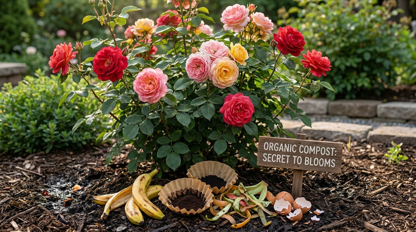 découvrez comment un simple déchet de cuisine peut transformer vos rosiers et les faire fleurir abondamment. un secret naturel et économique pour un jardin éclatant de beauté.