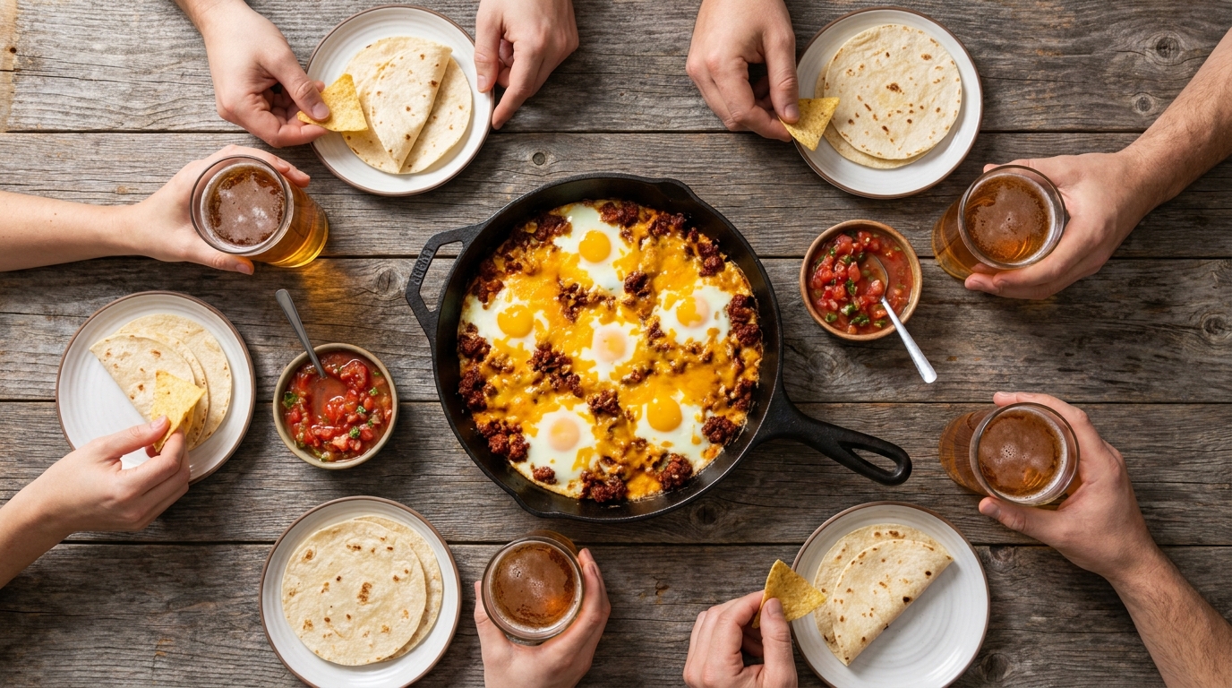 découvrez une recette apéritive savoureuse mêlant œufs, cheddar et chorizo, qui a séduit tous mes convives et apporté une touche gourmande au cœur du plat.