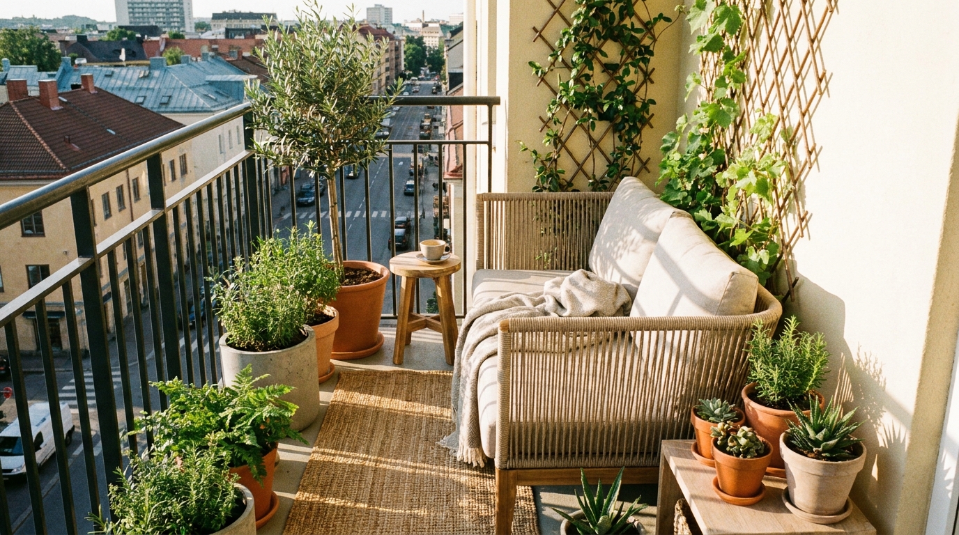 découvrez une astuce à seulement 30 € chez action pour aménager votre petit balcon et profiter pleinement du soleil confortablement.