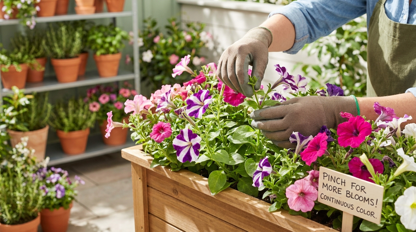 découvrez l'astuce d'un pépiniériste pour pincer vos pétunias et prolonger leur floraison éclatante jusqu'en octobre, transformant ainsi vos jardinières en véritables bouquets colorés.
