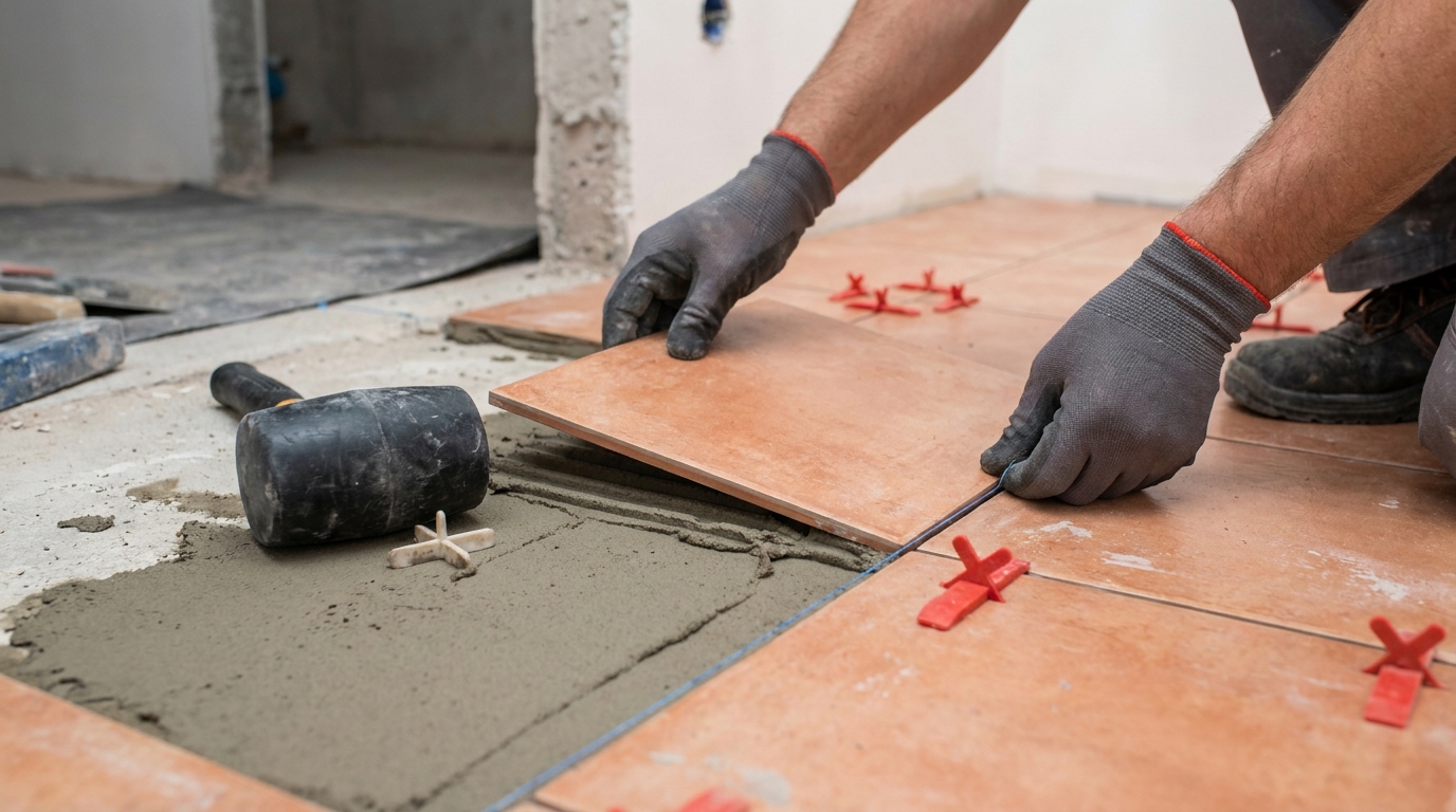 découvrez comment poser votre carrelage à l’œil en observant le tracé au sol de mon voisin, une méthode simple qui explique mes joints en biais et facilite une pose esthétique et réussie.