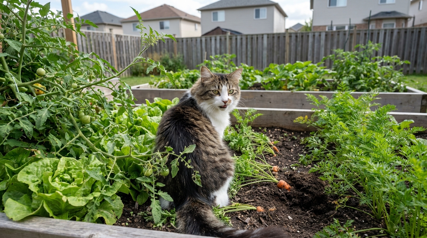 découvrez les obligations légales du propriétaire lorsque le chat du voisin cause des dégâts dans votre potager et comment protéger votre jardin.