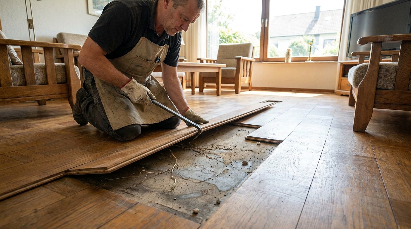 découvrez les secrets cachés entre les joints du parquet flottant clipsé grâce aux révélations d'un expert en pose après 3 hivers d'expérience. soulève la lame et explore ce que vous ne voyez pas habituellement.
