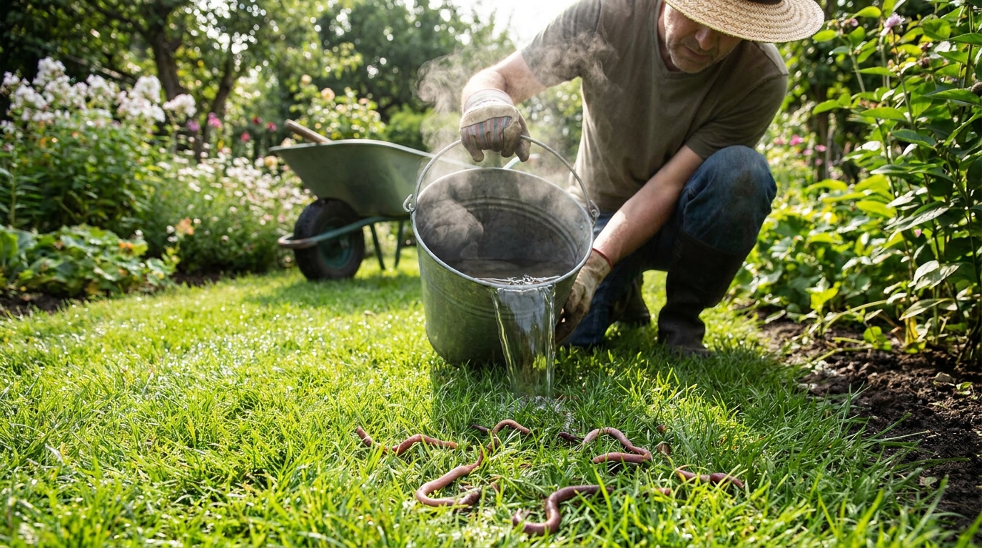 découvrez comment verser un seau d’eau tiède sur votre pelouse peut transformer son apparence en seulement 5 minutes grâce à une astuce simple et efficace.