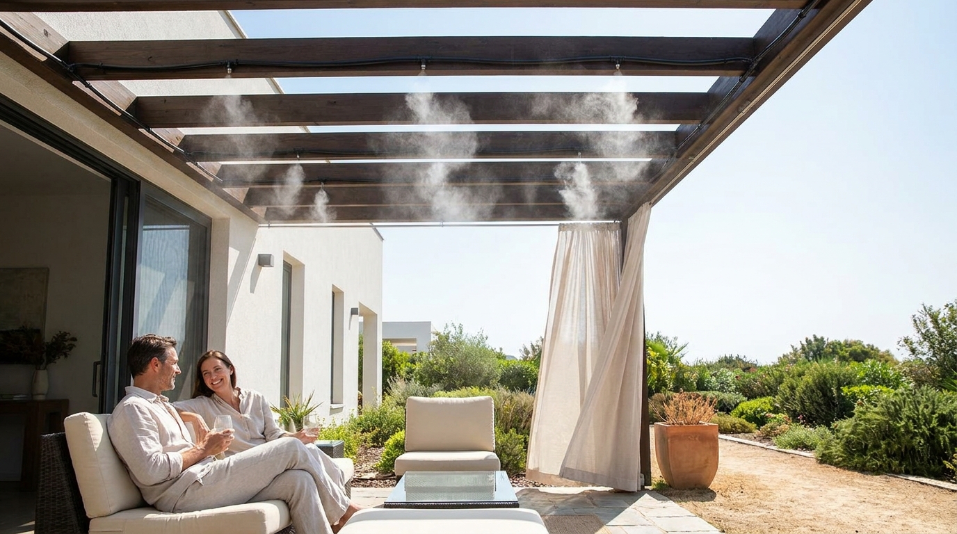 dites adieu à la chaleur étouffante avec le brumisateur de pergola lidl, conçu pour rafraîchir instantanément votre terrasse et profiter pleinement de votre espace extérieur même à 38°c.