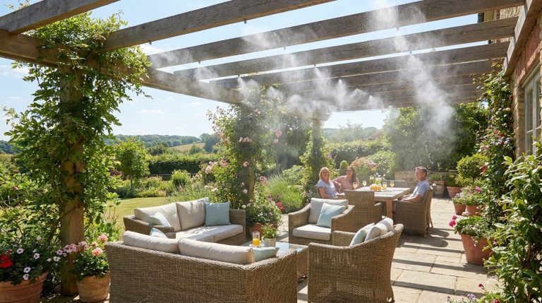 découvrez le brumisateur de pergola lidl qui transforme votre terrasse en un espace frais et agréable, même par 38°c. profitez d'une fraîcheur instantanée pour vos moments en extérieur cet été.