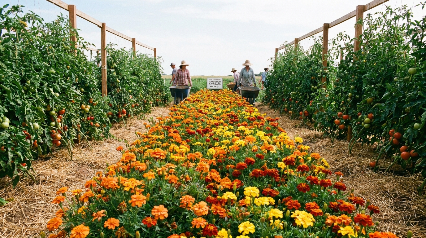 découvrez pourquoi les maraîchers plantent des œillets d’inde entre les tomates dans le potager, une technique naturelle pour protéger les cultures et améliorer leur croissance.