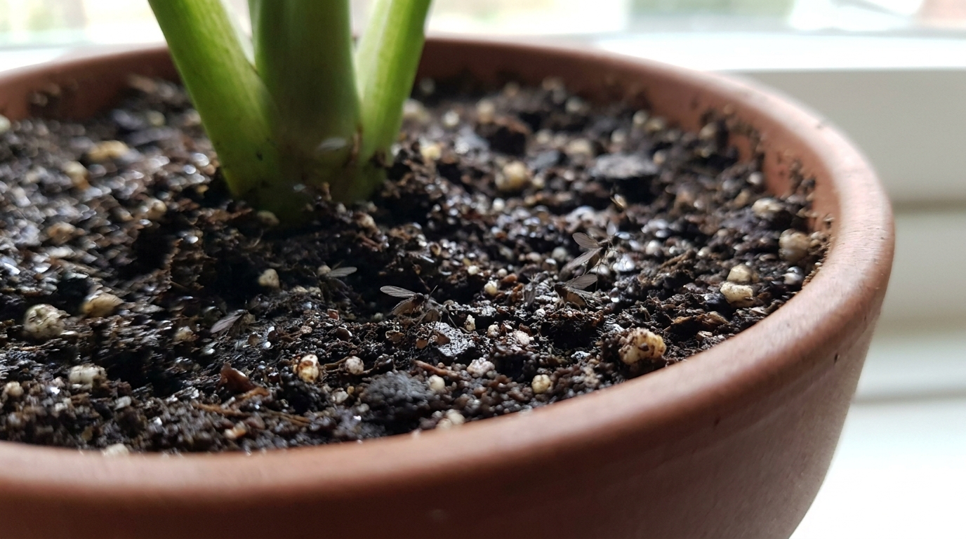 découvrez comment un simple conseil d'horticulteur, attendre que les 2 cm supérieurs du sol sèchent entre deux arrosages, a permis d'éliminer l'humidité en surface et de garder ma maison sans une seule mouche.