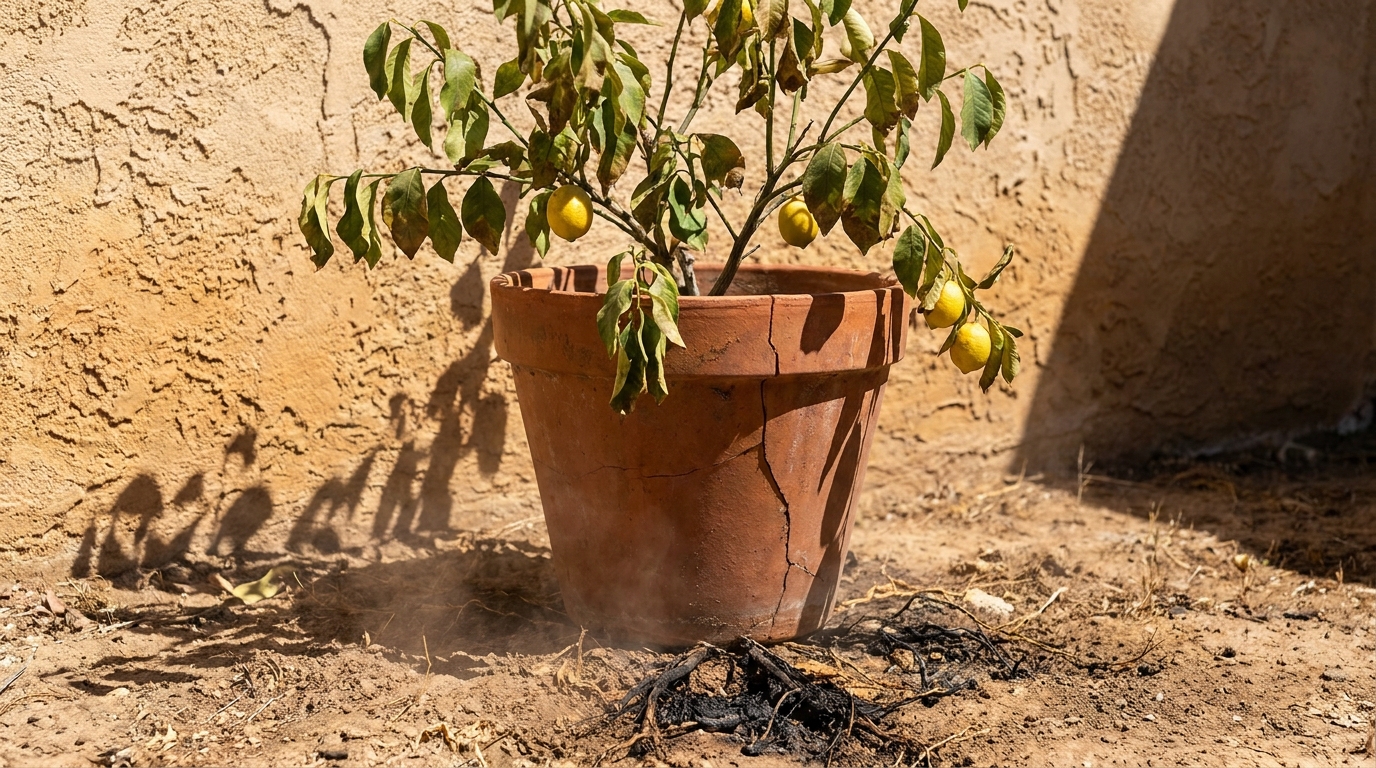 découvrez pourquoi placer un citronnier en pot contre un mur exposé plein sud durant la canicule peut causer des brûlures aux racines et comment protéger votre plante.