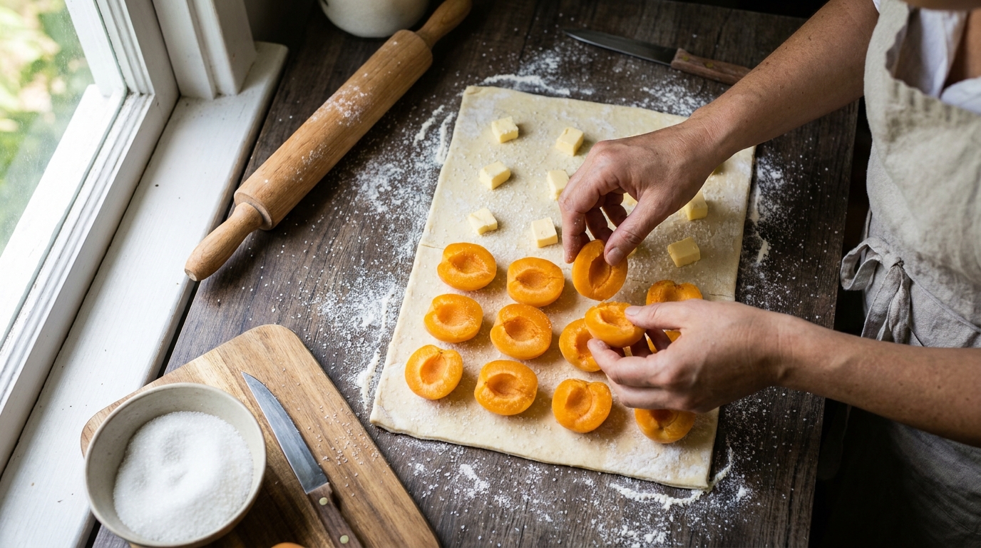découvrez une recette facile et rapide pour un dessert d'été frais : une tarte fine aux abricots préparée avec une pâte unique, des fruits sucrés et un simple passage au four.