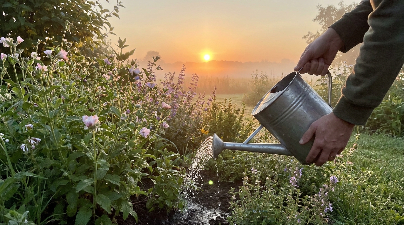 découvrez les conseils d'un jardinier expérimenté pour éviter l'excès d'eau : apprendre à creuser au pied des plantes et stopper l'arrosage du soir durant la canicule pour un jardin en meilleure santé.