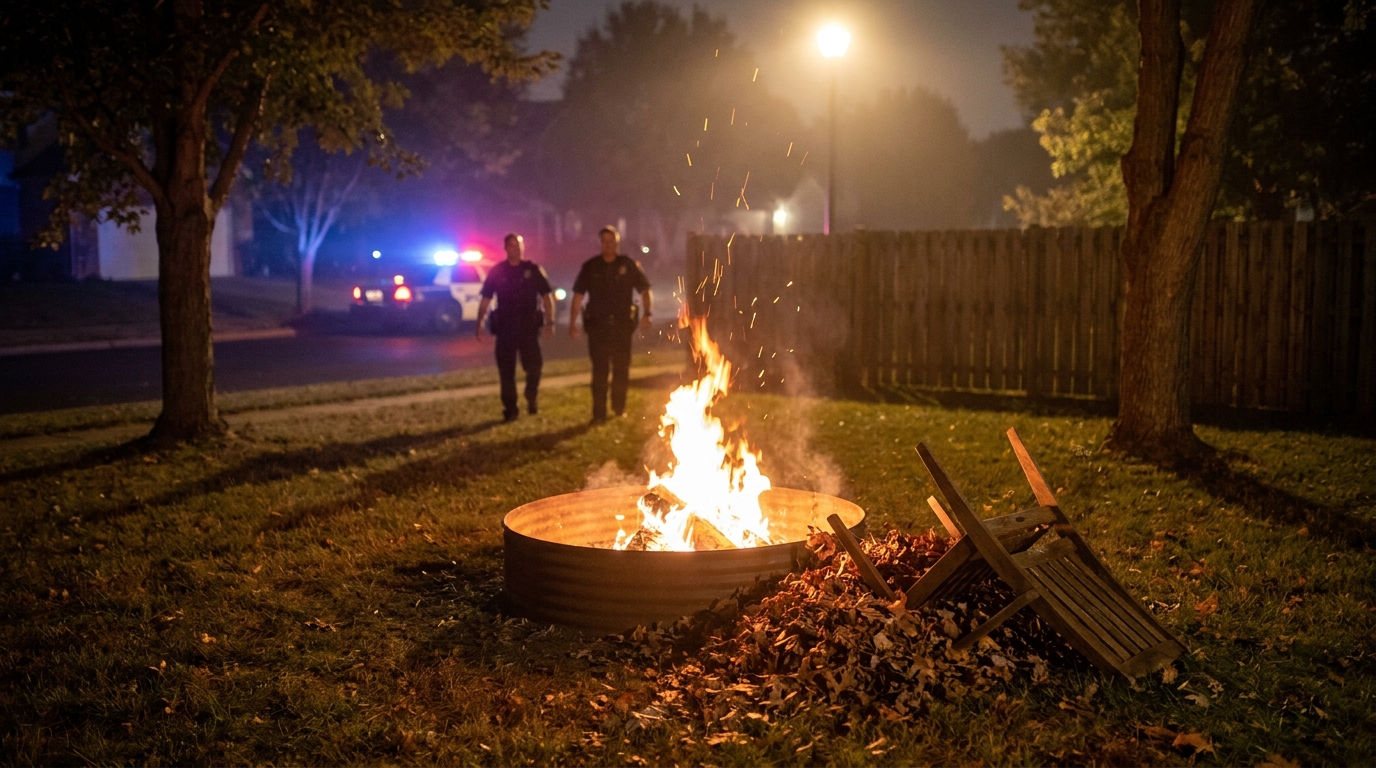 un soir d'été, mon brasero allumé a attiré l'attention de la police municipale : découvrez l'erreur inattendue que je n'avais pas remarquée.
